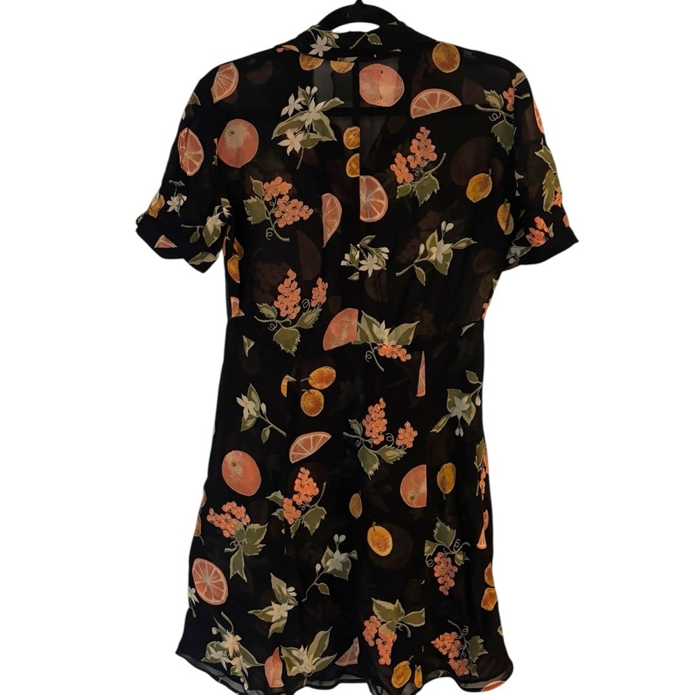 Reformation | Tamara Fruitcake Dress | Black with oranges π | Size 2 - Picture 8 of 14